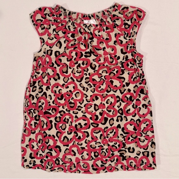 Hanna Andersson Other - Hanna Andersson Tunic Dress Girls 3T 90 cm Pockets Leopard Print Flowers Cotton